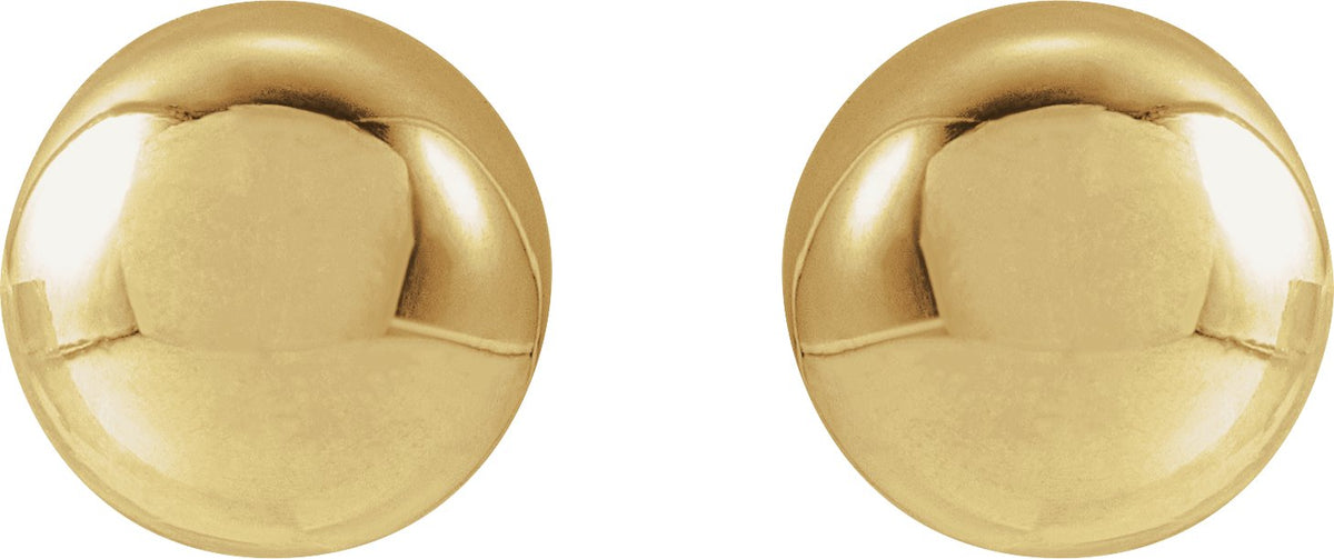 14K Yellow Gold 7 mm Ball Earrings