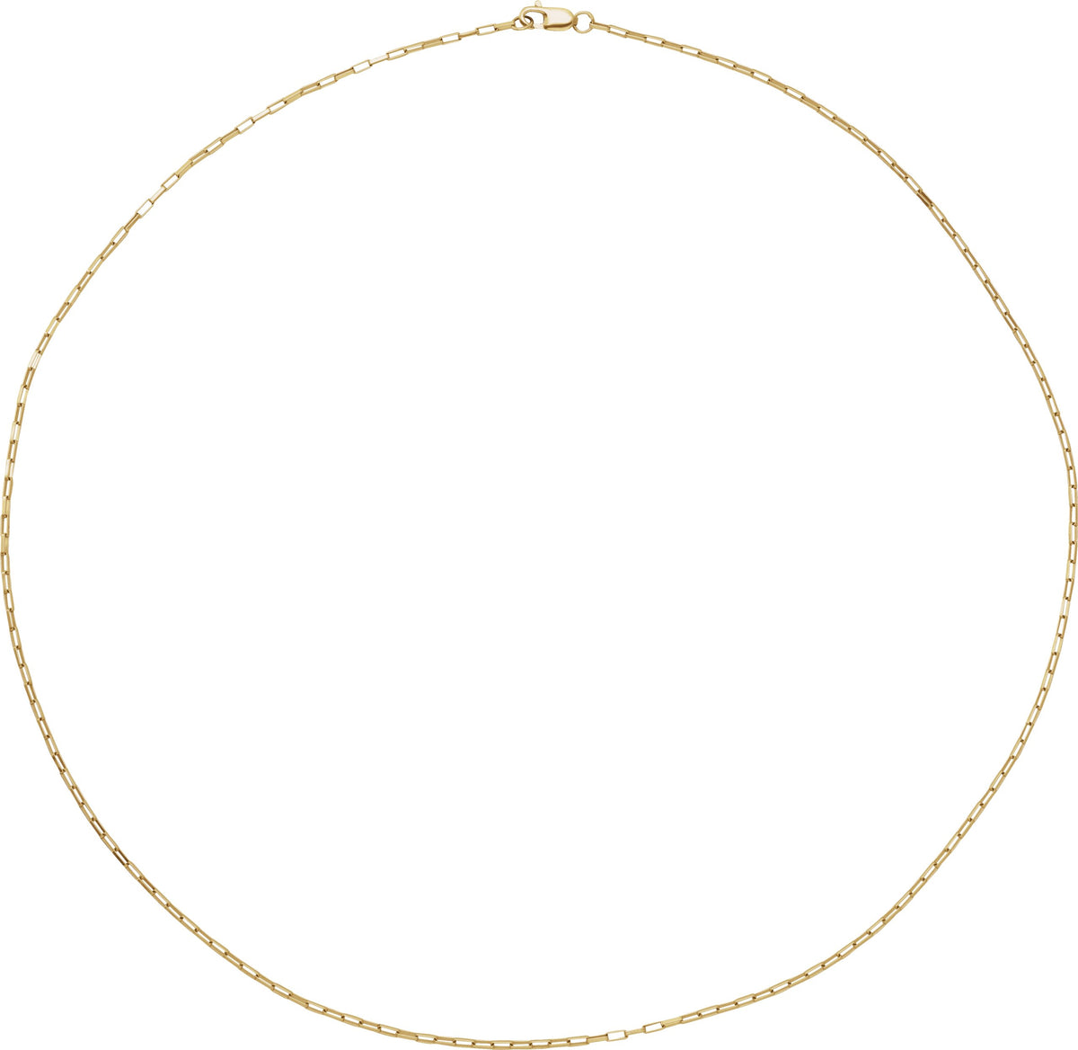 14K Yellow Gold 1.2 mm Elongated Box 20" Chain