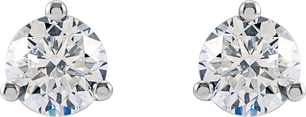 14K White Gold 3/4 CTW Lab-Grown Diamond Stud Earrings