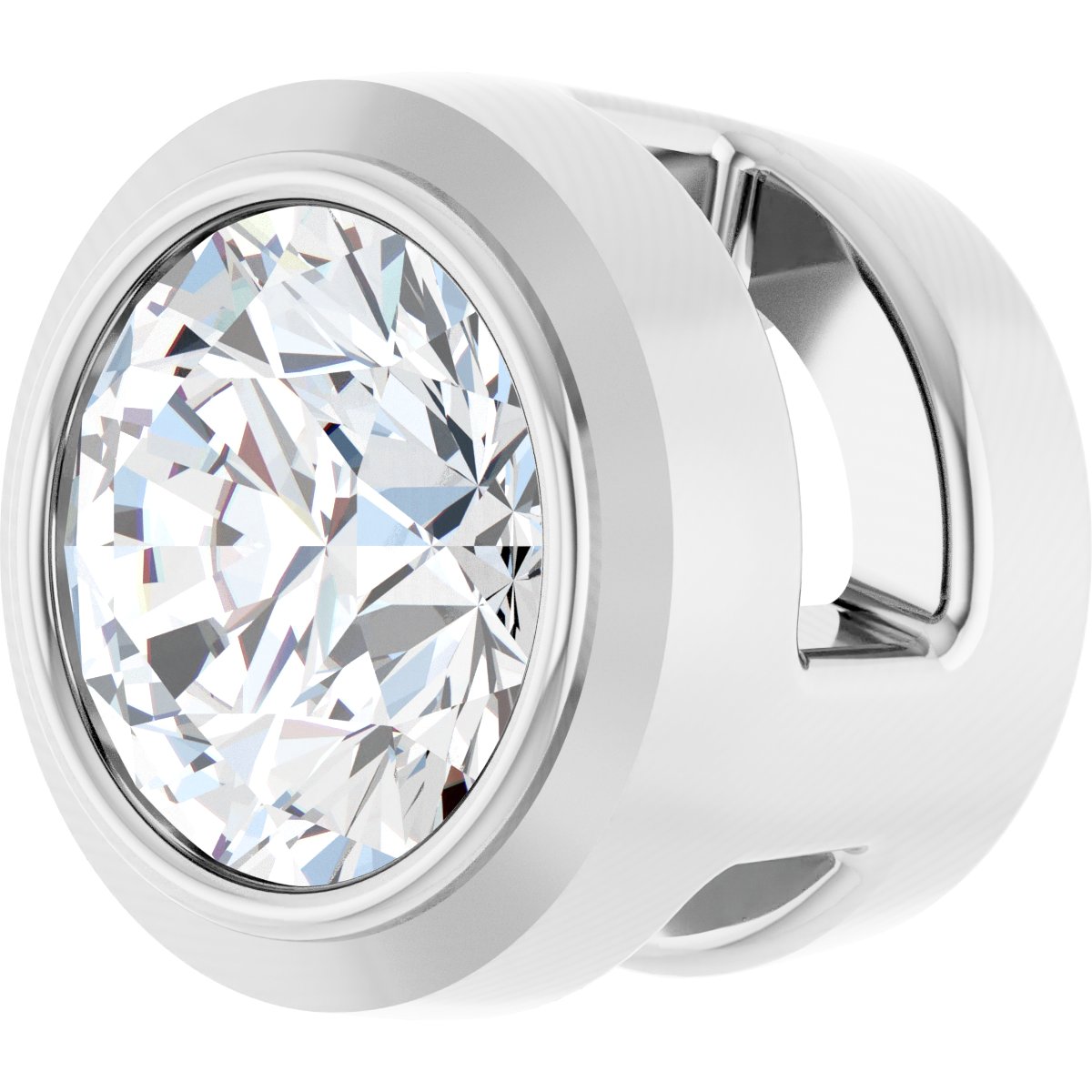 Sterling Silver 1/10 CT Lab-Grown Diamond Slide Pendant