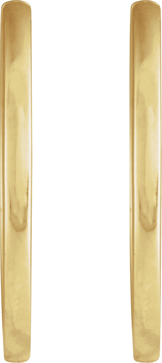 10K Yellow Gold Hinged 20 mm Hoop Earrings