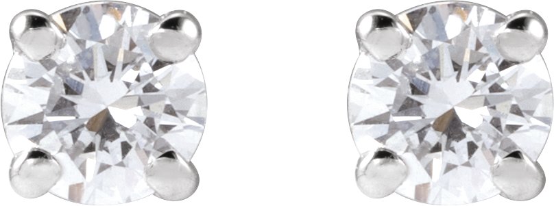 14K White Gold 1/3 CTW Lab-Grown White Diamond Earrings