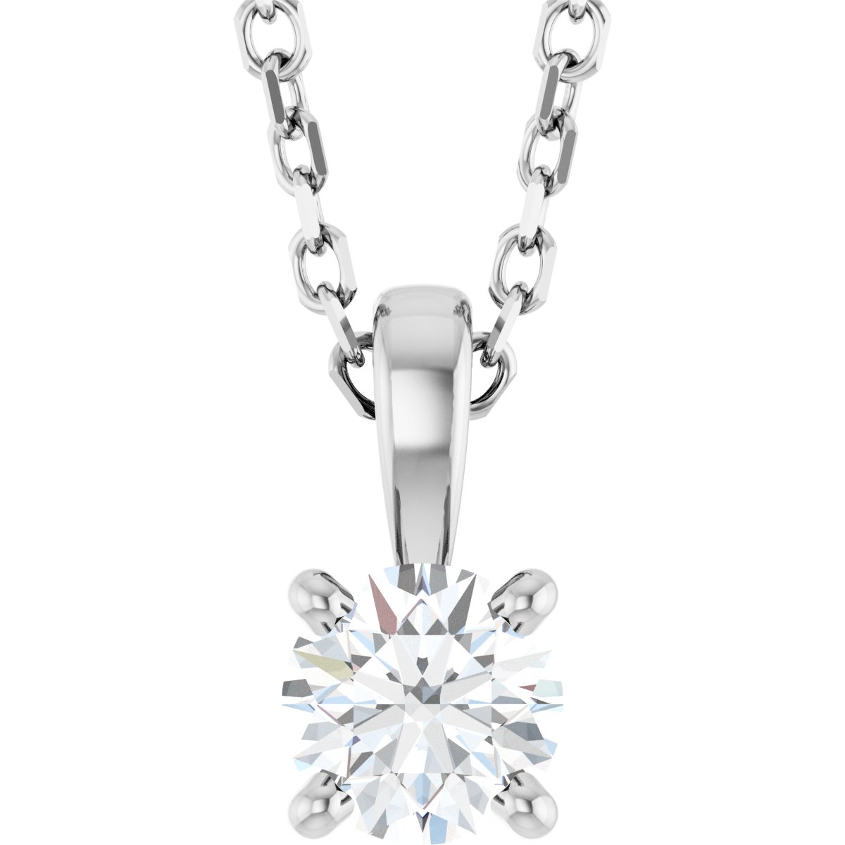 Sterling Silver 1/4 CT Lab-Grown Diamond 18" Necklace