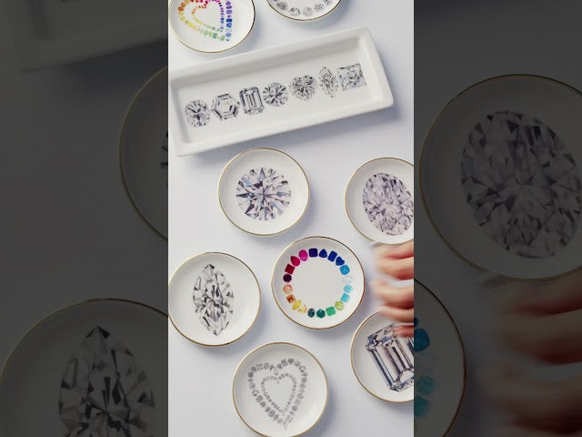 Juler's Row Diamonds Circle Porcelain Ring Dish